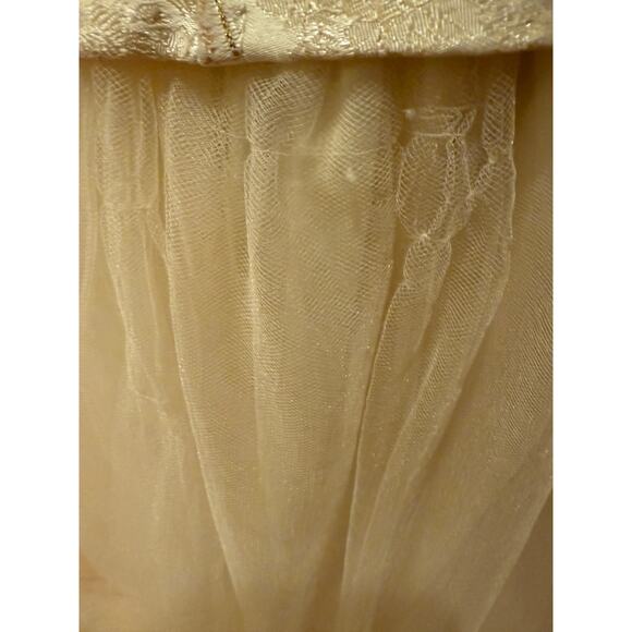 VTG Gunne Sax Jessica McClintock Cream Princess Renaissance Dress Size 13/14 - Picture 12 of 15
